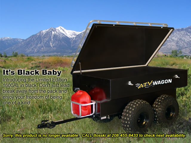 Limited Edition 1600AL Black ATV Wagon trailer